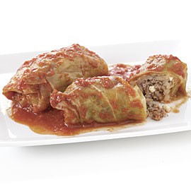 Lamb-and-feta-stuffed cabbage (Lahanodolmades)