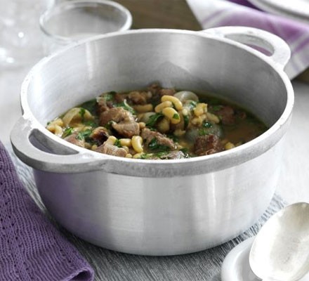 Lamb and flageolet bean stew
