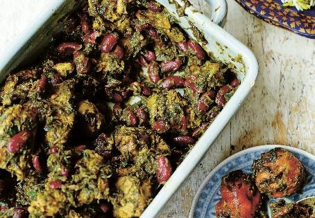 Lamb and mixed herb stew (Ghormeh sabzi)