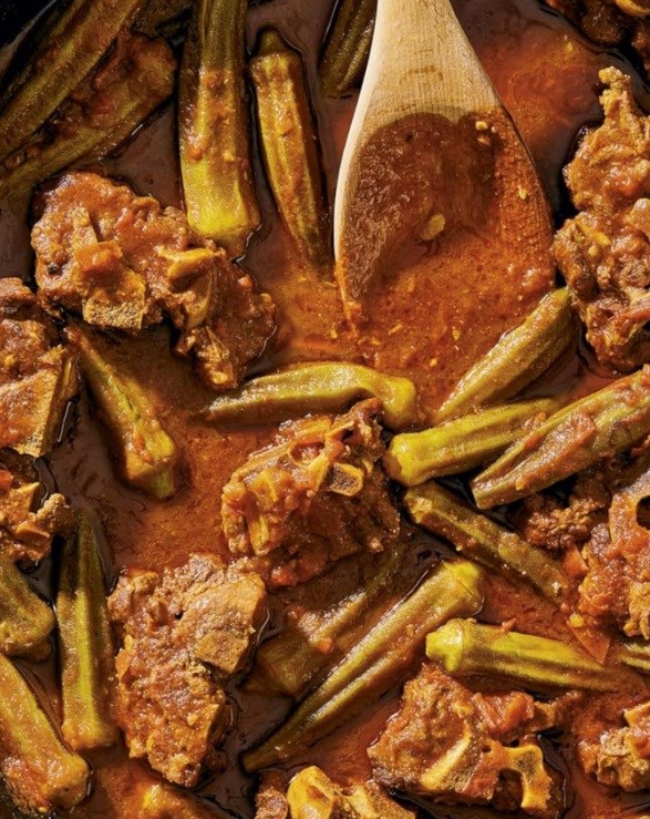 Lamb and okra stew (Bamia)