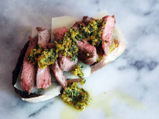 Lamb and orange-herb gremolata sandwiches