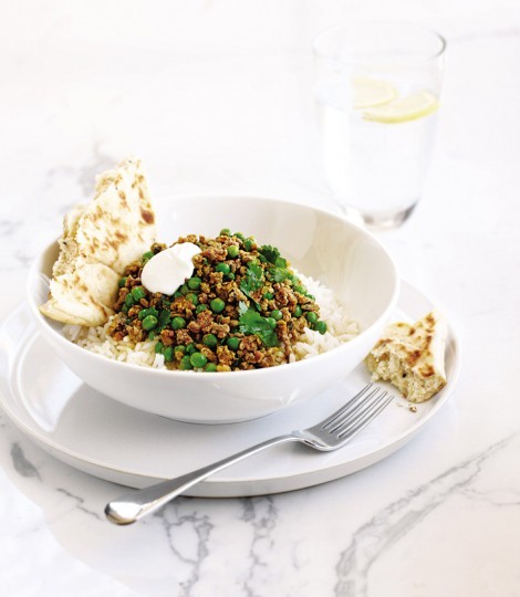 Lamb and pea keema curry
