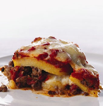 Lamb and polenta "lasagne"