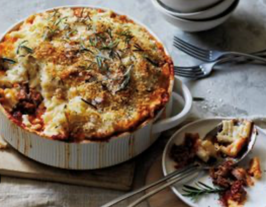 Lamb and rosemary ragu with pecorino crumb