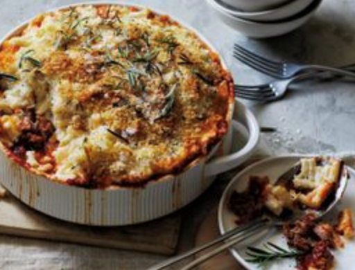 Lamb and rosemary ragu with pecorino crumb