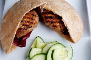 Lamb and turkey pita burgers