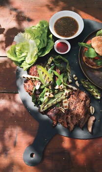 Lamb bulgogi with Asian pear dipping sauce