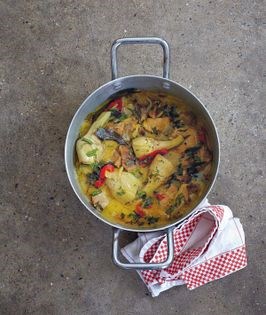 Lamb casserole with artichokes