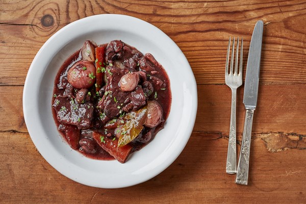 Lamb chop and red wine stew