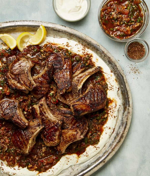 Lamb chops with ezme, yoghurt and cumin salt