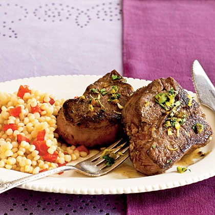Lamb chops with pistachio gremolata