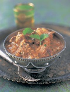 Lamb cooked with lentils and vegetables