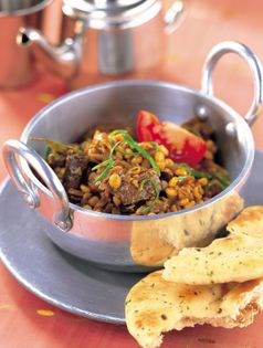 Lamb curry with lentils