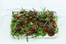 Lamb cutlets with mint, chilli & golden potatoes