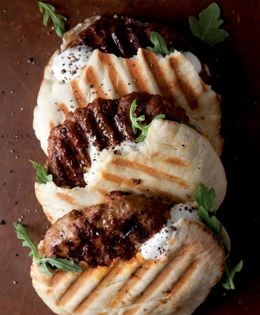 Lamb, feta & harissa burger