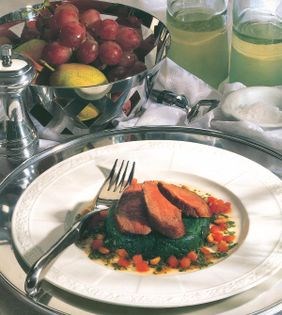 Lamb fillets with coriander gravy