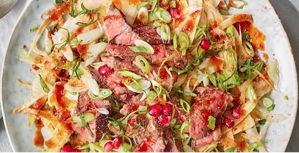 Lamb, harissa and fennel salad