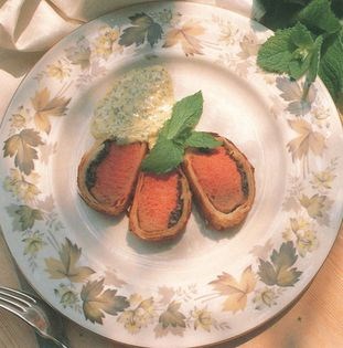 Lamb in pastry with mint Bearnaise  [Sonia Stevenson]