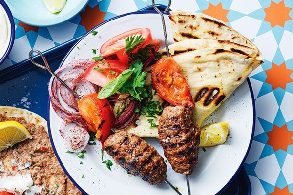 Lamb kafta: lamb kafta skewers