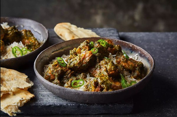 Lamb, kale & ginger curry