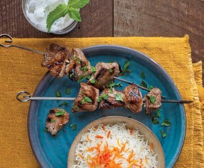 Lamb kebabs in pomegranate-walnut marinade