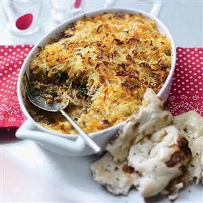 Lamb keema with rosti topping