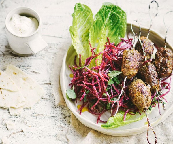 Lamb kofta with beetroot salad