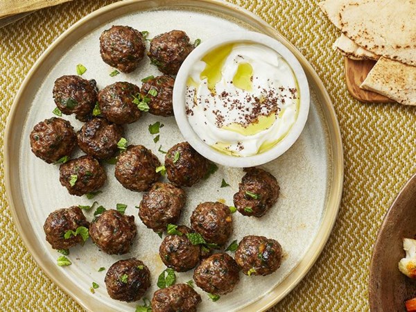 Lamb kofta with labneh dip
