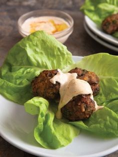 Lamb kofta with spicy tahini dip