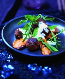 Lamb kofta with sweet potato and mint