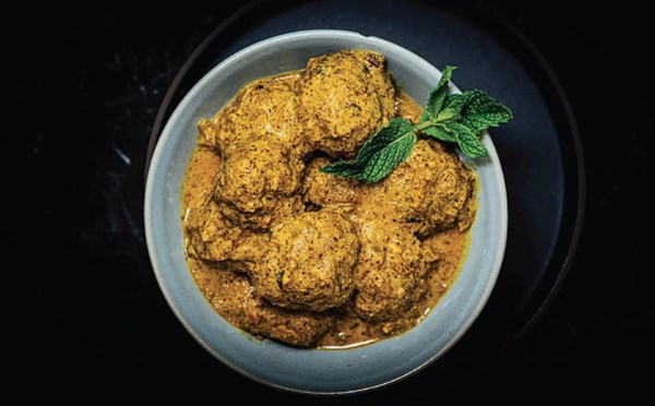 Lamb koftas in almond gravy