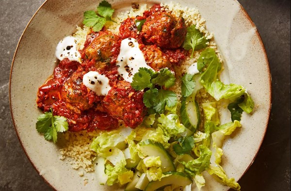 Lamb koftas in tomato sauce