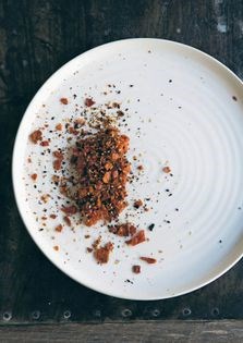 Lamb leg tartare with smoked capsicum and shichimi togarashi
