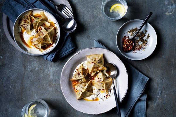Lamb manti with lemon and burnt butter