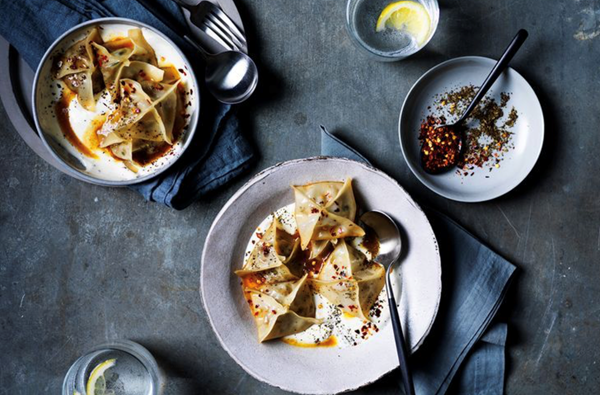 Lamb manti with lemon and burnt butter