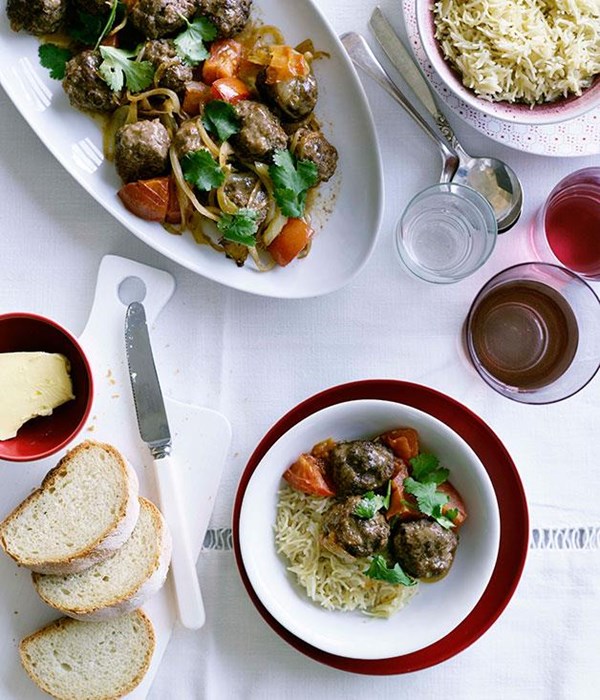 Lamb meatballs with Lebanese rice