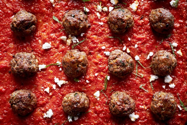 Lamb meatballs with spiced tomato sauce 