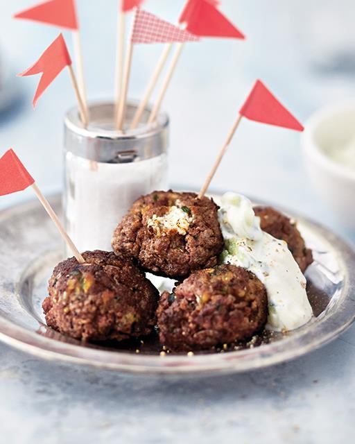 Lamb meatballs with tzatziki dip