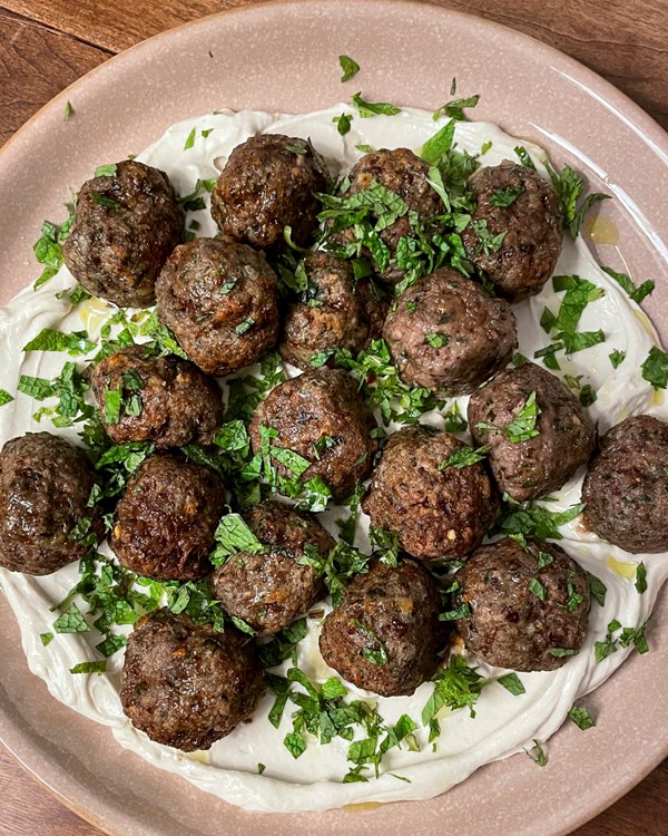 Lamb meatballs (with yogurt-tahini sauce)