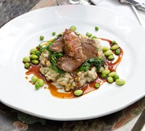 Lamb medallions with white bean purée