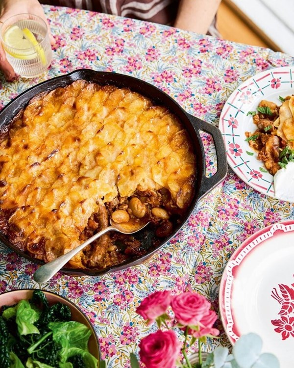 Lamb, merguez and butter bean hotpot
