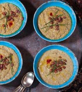 Lamb neck, bulgur + bean porridge (Sholeh-ye Mashadi)