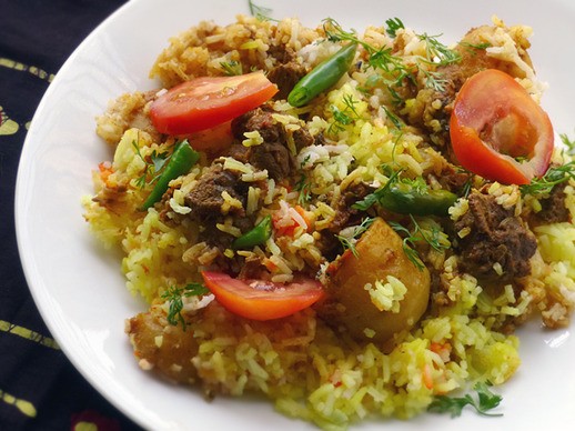Lamb or chicken biryani
