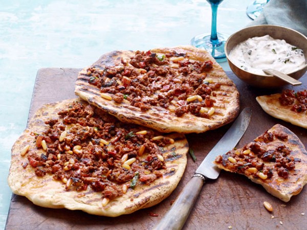 Lamb pizzas