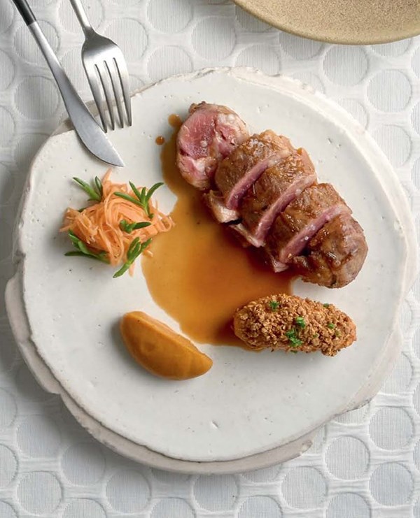 Lamb rack, koji & textures of kumara