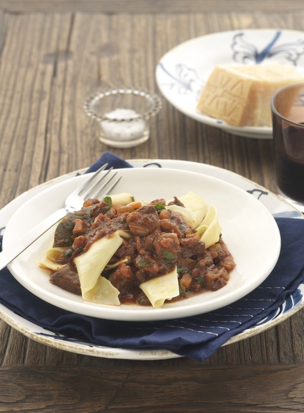 Lamb ragu with pasta rags