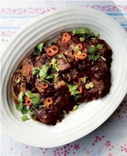 Lamb ribs, Chinese style, with chilli and spring onion
