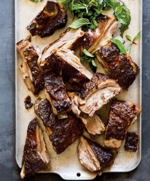 Lamb ribs with hot honey & lavender