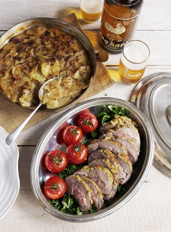 Lamb rumps with a Parmesan crust