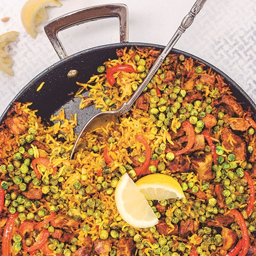 Lamb, saffron, dried lime & cumin-spiced rice